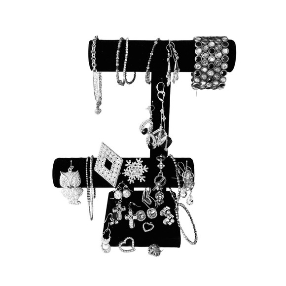 Rhinestone Silver Tone 53 Pieces Vtge to Now Necklaces Bracelets Earrings Broch - Picture 6 of 16